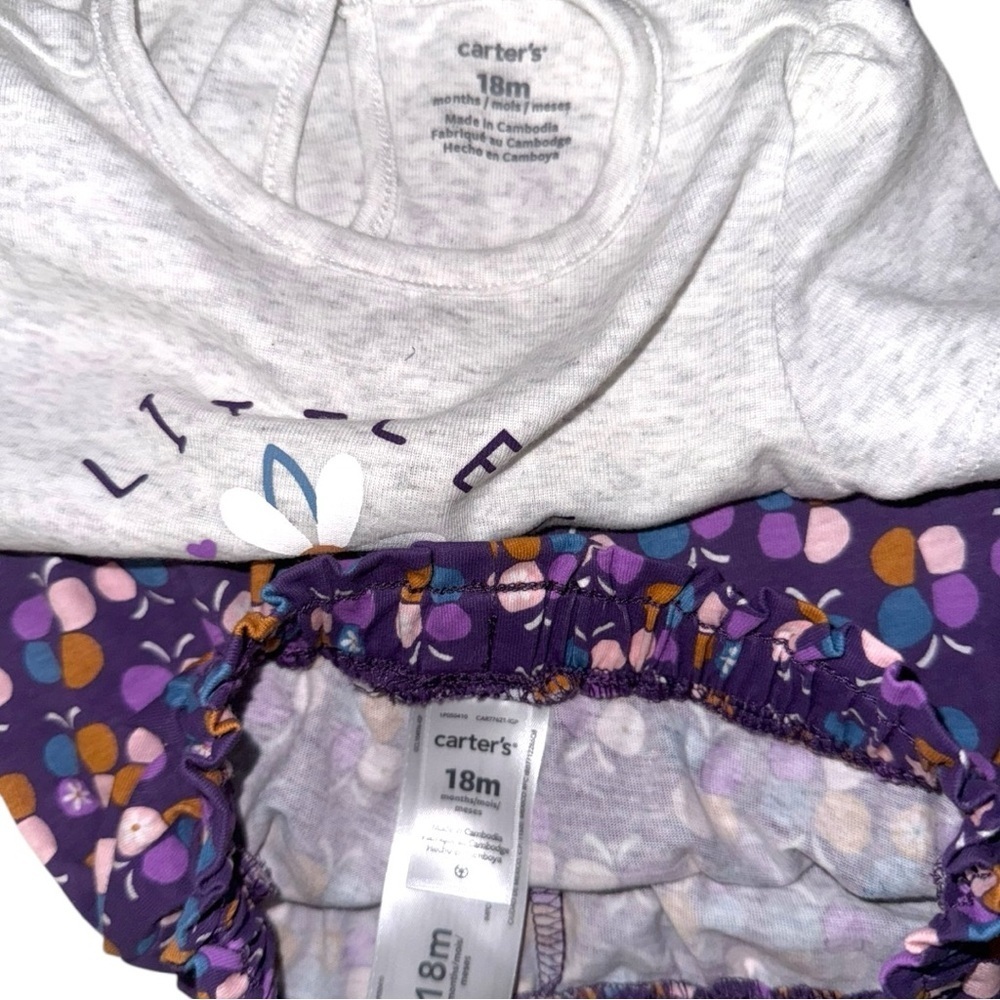 Carter’s Baby Girl 2-Piece Set 18M “My Little Love” Bodysuit & Butterfly NWOT - Picture 6 of 7